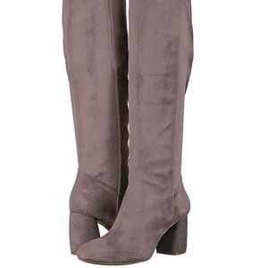 NWOT Nine West Knee High Pull-On Grey Boots